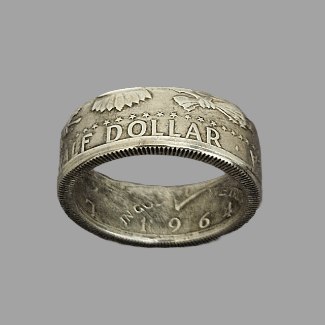 US Half Dollar 1964 Coin Ring – 90% Silver