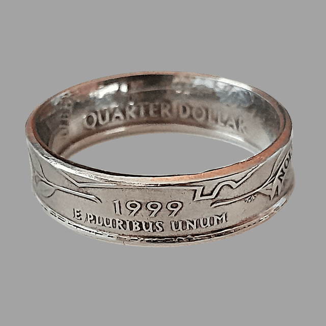 American Georgia State Quarter Dollar 1999 Coin Ring  