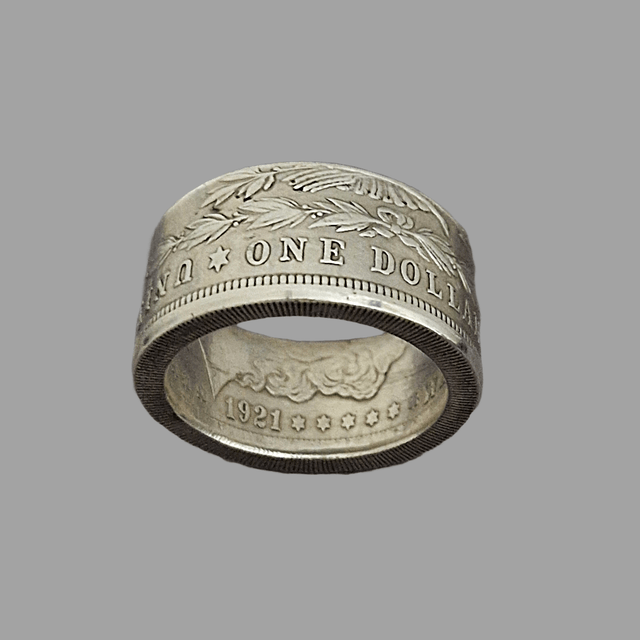US One Dollar 1921 Coin Ring – 90% Silver