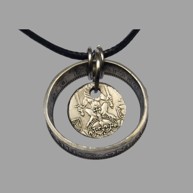Coin ring pendant from One Shilling coin      