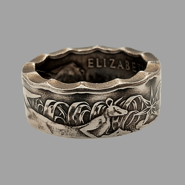 Australian Fifty Cents 1971 Coin Ring    