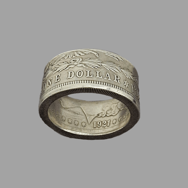 US One Dollar 1921 Coin Ring – 90% Silver