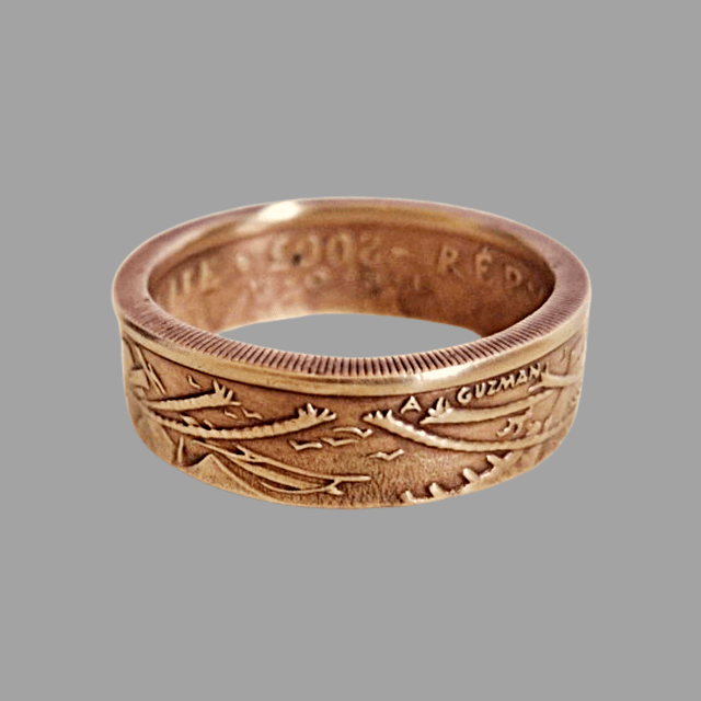 French Polynesia 100 Francs 2003 Coin Ring     