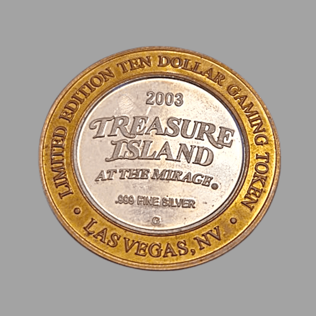 Las Vegas Silver Strike Slot Machine Coin Ring – .999 Silver