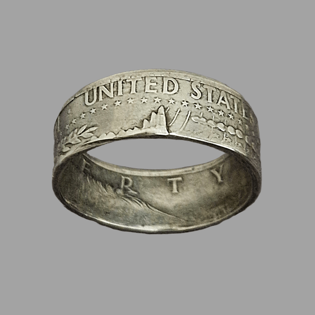 US Half Dollar 1964 Coin Ring – 90% Silver