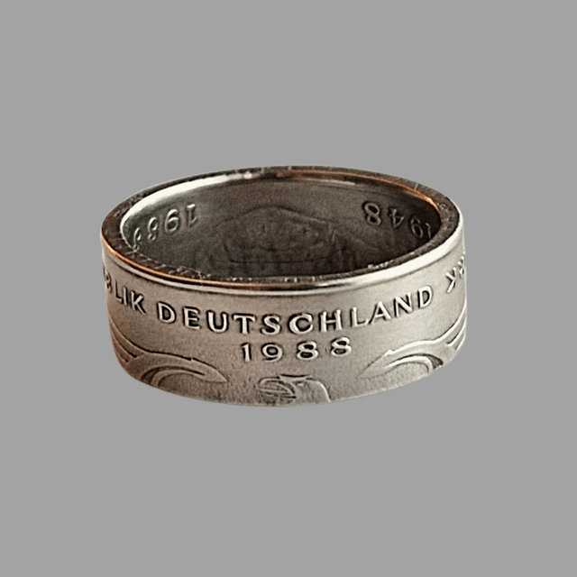 German Two Mark 1988 Coin Ring     