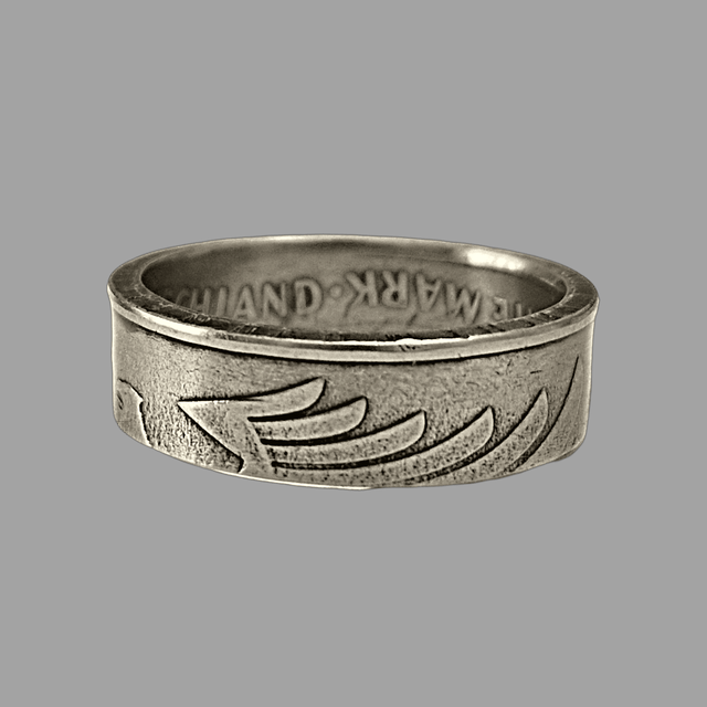 German Five Mark 1977 Coin Ring      